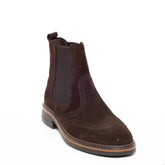 Italian Men Brown Chamois Half Boot #3383