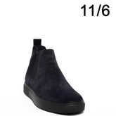 Italian Men Dark Blue Chamois Half Boot #3474
