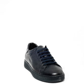 Italian Men Navy Leather Shoes #3523