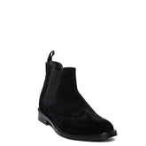 Italian Men Black Chamois Half Boot #3668
