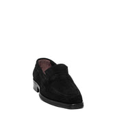 Italian Men Black Chamois Shoes #3675
