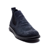 Italian Men Dark Blue Chamois Half Boot #3749