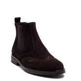 Italian Men Brown Chamois Half Boot #3786
