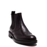 Italian Men Brown Leather Half Boot #3793