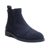 Men Dark Blue Chamois Half Boot #3985
