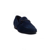 Italian Men Navy Chamois Shoes #4162