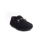 Italian Men Black Chamois Espadrilles #4218
