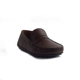 Italian Men Brown Leather Espadrilles #4227