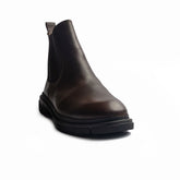 Men Brown Leather Half Boot #4252
