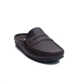 Men Brown Leather Espadrilles #4280