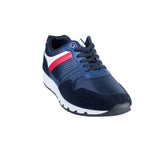 EuropeonUnion Men Navy Leather*Cloth Shoes #4325