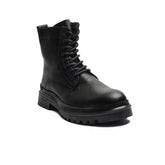 Turkish Men Black Leather Half Boot #4358