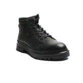Turkish Men Black Leather Half Boot #4364