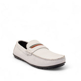 Men white Leather Espadrilles #4442