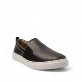 Men Black Leather Espadrilles #4487