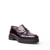 Men Maroon Leather Shoes #4512