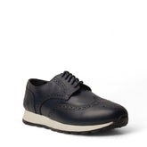 Men Navy Leather Shoe #4580
