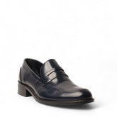 Men Navy Leather Shoe #4588