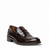 Men Brown Vernis Leather Shoes #4589