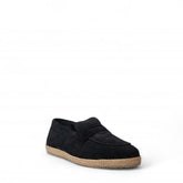 Men Black Chamois Espadrilles #4610