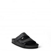 Men Black Leather Slipper #4614