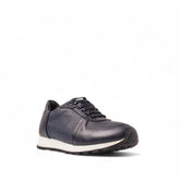 Men Navy Leather Shoes #4622