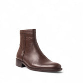 Men Brown Leather Half Boot #4631