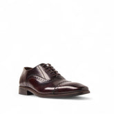 Men Maroon Leather Shoes #4654