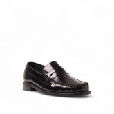 Men Black Vernis Leather Shoes #4655