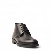 Men Black Leather Half Boot #4704