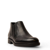 Men Black Leather HalfBoot #4711