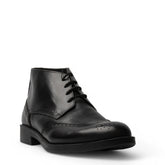 Men Black Leather HalfBoot #4755