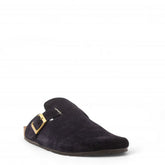 Men Navy Wool Slipper #4756