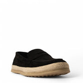 Men Black Chamois Espadrilles #4776