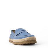 Men LightBlue Chamois Espadrilles #4781