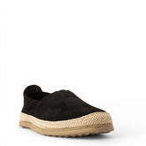 Men Black Chamois Espadrilles #4783