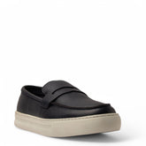 Men Navy Leather Espadrilles #4787