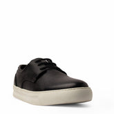 Men Black Leather Espadrilles #4789