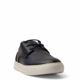 Men Navy Leather Espadrilles #4790