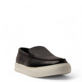 Men Black Leather Espadrilles #4793