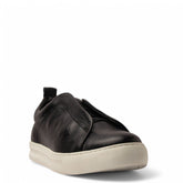 Men Black Leather Espadrilles #4802