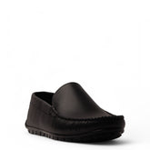 Men Black Leather Espadrilles #4811