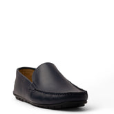 Men Navy Leather Espadrilles #4813