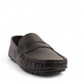 Men Black Leather Espadrilles #4815