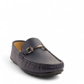 Men Navy Leather Espadrilles #4851