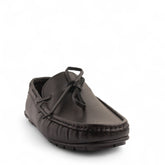 Men Black Leather Espadrilles #4866