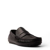 Men Black Leather Espadrilles #4887