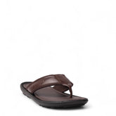 Men Brown Leather Slipper #4916