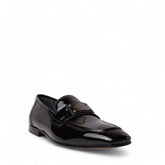 Italian Men Black Vernis Leather Shoes #4956