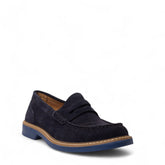 Italian Men Dark Blue Chamois Shoes #4979